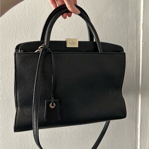 12” Black Kate Spade New York satchel bag purse.
